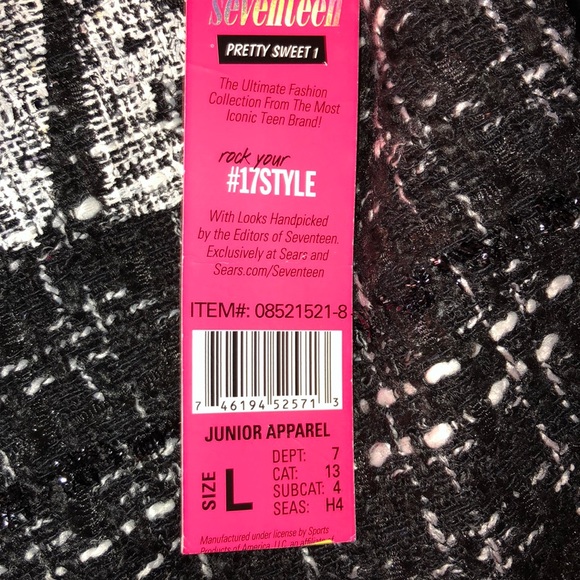 Seventeen Black Top. NWT. L - Picture 8 of 8